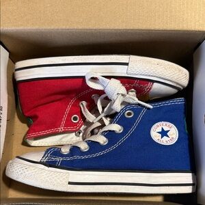 Converse Kids High-Top Sneakers - Red and Blue